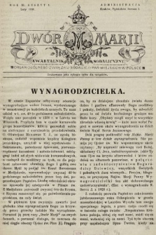 Dwór Marji : kwartalnik sodalicyjny : organ ogólnego Związku Sodalicji Pań Wiejskich w Polsce. 1936, nr 1