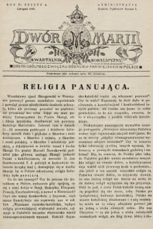 Dwór Marji : kwartalnik sodalicyjny : organ ogólnego Związku Sodalicji Pań Wiejskich w Polsce. 1936, nr 4