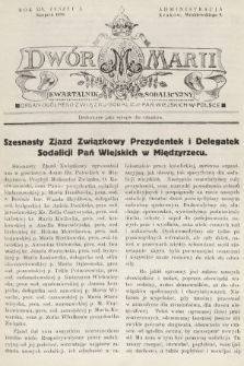 Dwór Marji : kwartalnik sodalicyjny : organ ogólnego Związku Sodalicji Pań Wiejskich w Polsce. 1939, nr 3