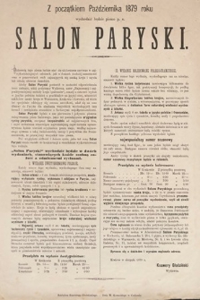 Salon Paryski. 1879, numer okazowy