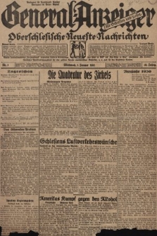General-Anzeiger für Schlesien und Posen : oberschlesische Neuste Nachrichten. 1930, nr 1