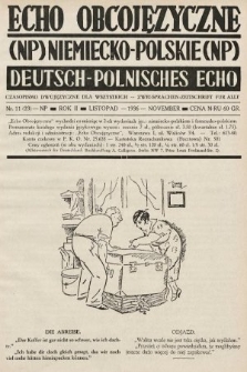 Echo Obcojęzyczne : czasopismo dwujęzyczne dla wszystkich = Deutsch-Polnisches Echo : zwei Sprachen Zeitschrift für alle. 1936, nr 11