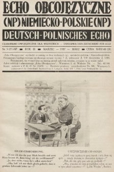 Echo Obcojęzyczne : czasopismo dwujęzyczne dla wszystkich = Deutsch-Polnisches Echo : zwei Sprachen Zeitschrift für alle. 1937, nr 3 NP