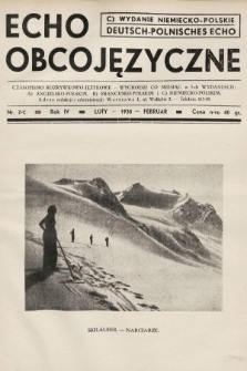 Echo Obcojęzyczne : czasopismo rozrywkowo-językowe = Deutsch-Polnisches Echo. 1938, nr 2 C