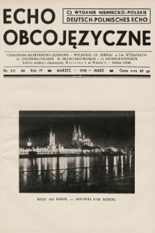 Echo Obcojęzyczne : czasopismo rozrywkowo-językowe = Deutsch-Polnisches Echo. 1938, nr 3 C