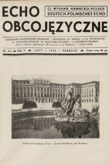 Echo Obcojęzyczne : czasopismo rozrywkowo-językowe = Deutsch-Polnisches Echo. 1939, nr 2 C