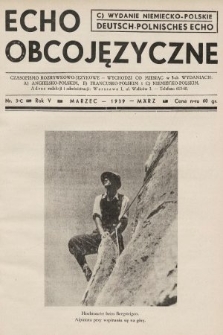 Echo Obcojęzyczne : czasopismo rozrywkowo-językowe = Deutsch-Polnisches Echo. 1939, nr 3 C