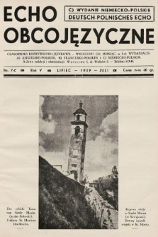 Echo Obcojęzyczne : czasopismo rozrywkowo-językowe = Deutsch-Polnisches Echo. 1939, nr 7 C