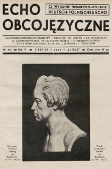 Echo Obcojęzyczne : czasopismo rozrywkowo-językowe = Deutsch-Polnisches Echo. 1939, nr 8 C