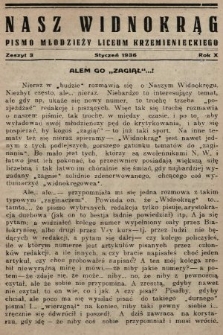 Nasz Widnokrąg : pismo Młodzieży Liceum Krzemienieckiego. 1935/1936, nr 3