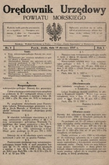 Orędownik Urzędowy Powiatu Morskiego. 1927, nr 2