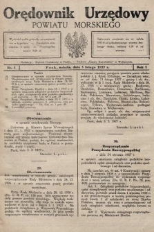 Orędownik Urzędowy Powiatu Morskiego. 1927, nr 5