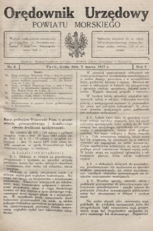 Orędownik Urzędowy Powiatu Morskiego. 1927, nr 8