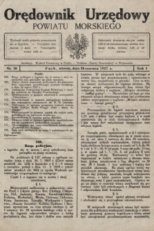 Orędownik Urzędowy Powiatu Morskiego. 1927, nr 26