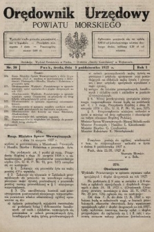 Orędownik Urzędowy Powiatu Morskiego. 1927, nr 38