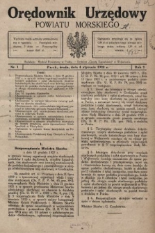 Orędownik Urzędowy Powiatu Morskiego. 1928, nr 1