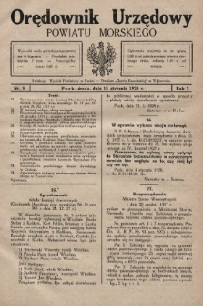 Orędownik Urzędowy Powiatu Morskiego. 1928, nr 3