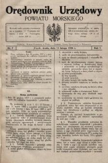 Orędownik Urzędowy Powiatu Morskiego. 1928, nr 7