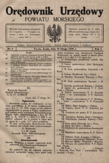 Orędownik Urzędowy Powiatu Morskiego. 1928, nr 8