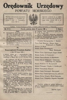 Orędownik Urzędowy Powiatu Morskiego. 1928, nr 11