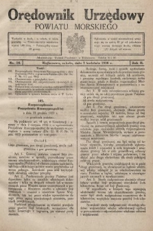 Orędownik Urzędowy Powiatu Morskiego. 1928, nr 14