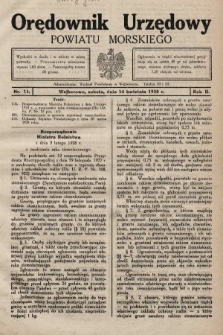 Orędownik Urzędowy Powiatu Morskiego. 1928, nr 15