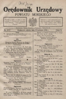 Orędownik Urzędowy Powiatu Morskiego. 1928, nr 17