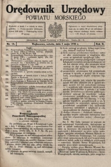 Orędownik Urzędowy Powiatu Morskiego. 1928, nr 18