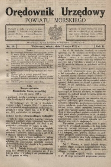 Orędownik Urzędowy Powiatu Morskiego. 1928, nr 19