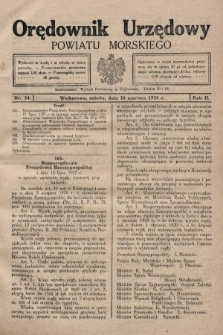 Orędownik Urzędowy Powiatu Morskiego. 1928, nr 24