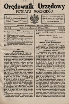 Orędownik Urzędowy Powiatu Morskiego. 1928, nr 30