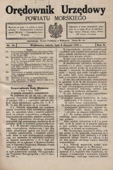 Orędownik Urzędowy Powiatu Morskiego. 1928, nr 31