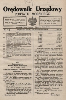 Orędownik Urzędowy Powiatu Morskiego. 1928, nr 32