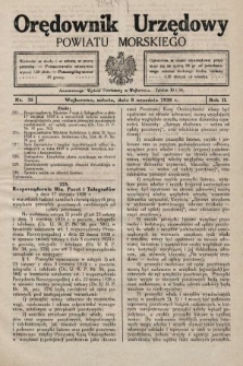 Orędownik Urzędowy Powiatu Morskiego. 1928, nr 35