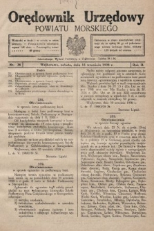 Orędownik Urzędowy Powiatu Morskiego. 1928, nr 36
