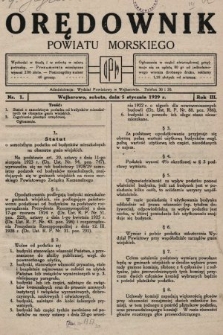 Orędownik Powiatu Morskiego. 1929, nr 1