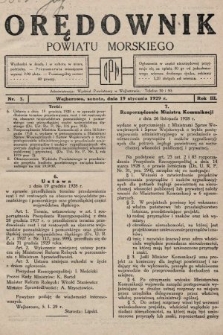 Orędownik Powiatu Morskiego. 1929, nr 3