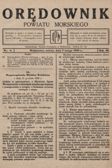 Orędownik Powiatu Morskiego. 1929, nr 6