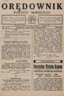 Orędownik Powiatu Morskiego. 1929, nr 8