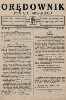 Orędownik Powiatu Morskiego. 1929, nr 14