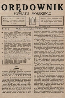 Orędownik Powiatu Morskiego. 1929, nr 15
