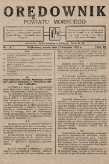 Orędownik Powiatu Morskiego. 1929, nr 17