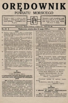 Orędownik Powiatu Morskiego. 1929, nr 19