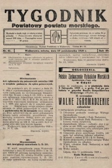 Tygodnik Powiatowy Powiatu Morskiego. 1929, nr 41