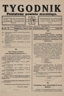 Tygodnik Powiatowy Powiatu Morskiego. 1929, nr 42