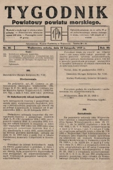 Tygodnik Powiatowy Powiatu Morskiego. 1929, nr 46