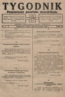 Tygodnik Powiatowy Powiatu Morskiego. 1930, nr 3