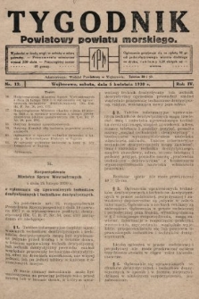 Tygodnik Powiatowy Powiatu Morskiego. 1930, nr 12
