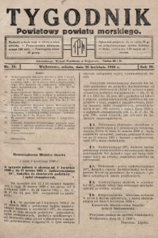 Tygodnik Powiatowy Powiatu Morskiego. 1930, nr 15