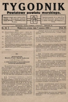 Tygodnik Powiatowy Powiatu Morskiego. 1930, nr 20